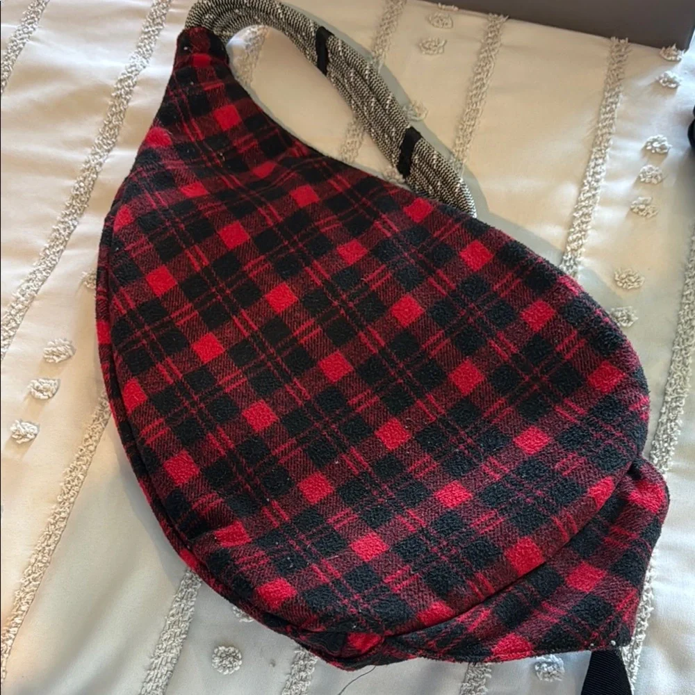 Kavu Red and Black Buffalo Plaid Backpack